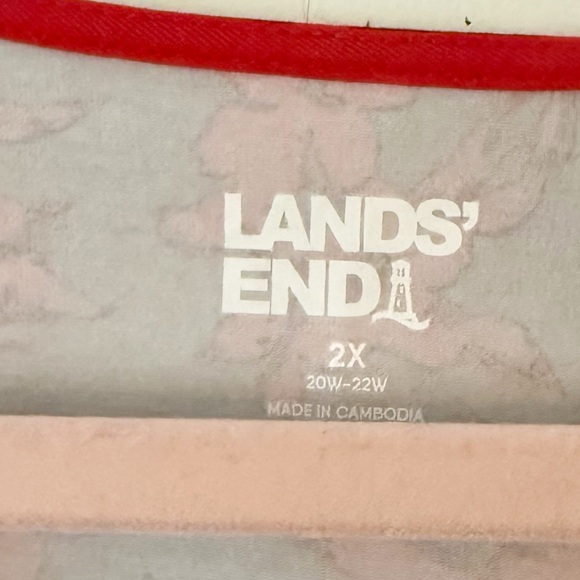Lands' End Women's 3/4 Sleeve Lightweight Jersey Button Front Top Size 2X NWT - Picture 8 of 11